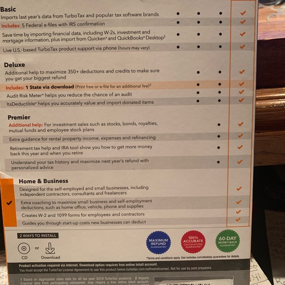 TURBOTAX 2020 INTUIT HOME & BUSINESS (PC DOWNLOAD ONLY-NoCD) Read below… - Picture 4 of 4